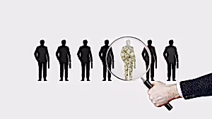 Büyüteç ile potansiyel müşteri arama temalı görsel